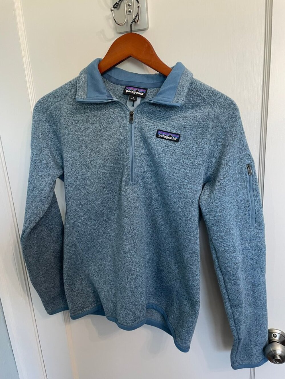 Patagonia Better Sweater 1/4 Zip Fleece Women's S Heather Blue Pullover